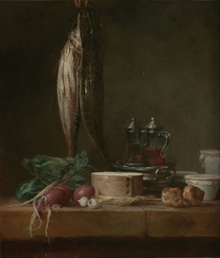 1024px-Jean-Siméon_Chardin_(French_-_Still_Life_with_Fish,_Vegetables,_Gougères,_Pots,_and_Cruets_on_a_Table_-_Google_Art_Project