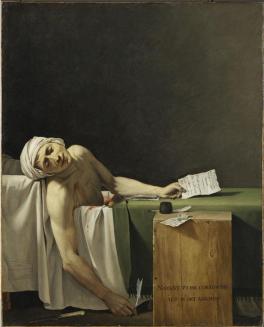 Jacques-Louis David, Marat assassiné, huile sur toile, Musée du Louvre, Paris. ©RMN-Grand Palais (musée du Louvre) / Martine Beck-Coppola